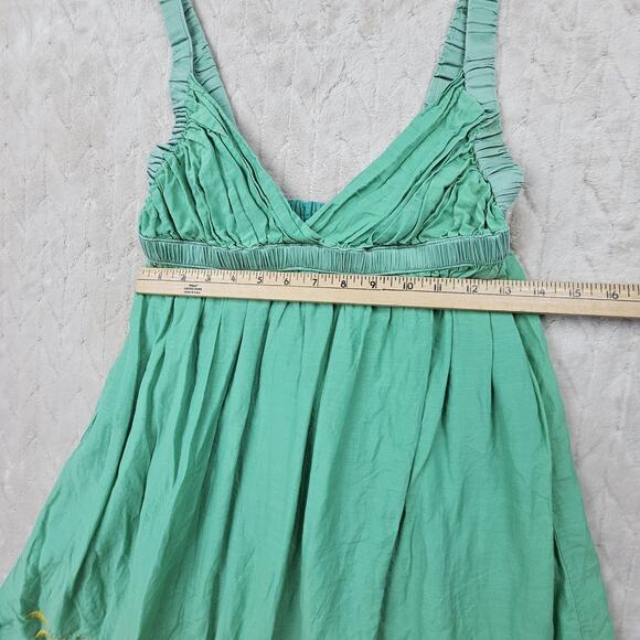 Vintage MissClose Dress Womens Large Babydoll Silk Embroidered Boho Fairy Preppy - Picture 4 of 7